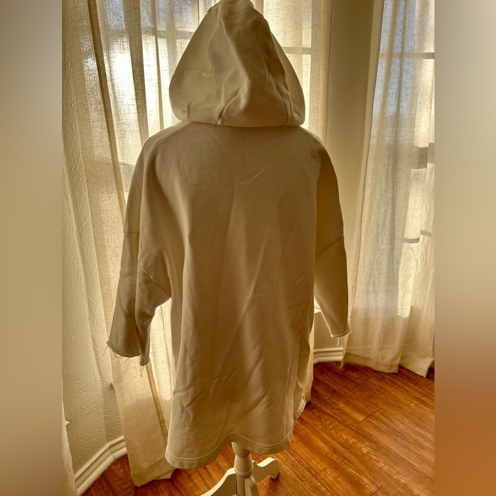 ALO Yoga short sleeve oversized cream white beige sweater cut off shirt - Picture 4 of 8